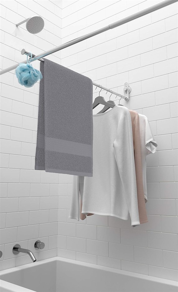 3 x UMBRA Sure-Lock Tension Shower Rod, 96.5L x 6.7W cm, Chrome.