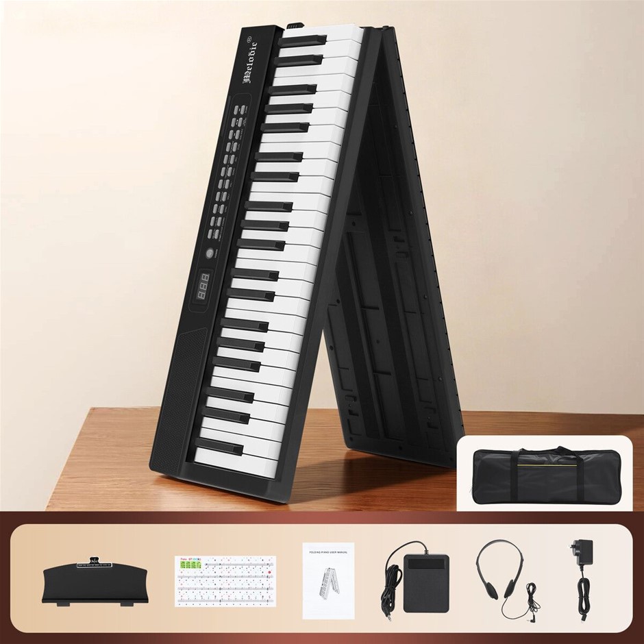 88-Key Foldable Electronic Keyboard Piano, Bluetooth MIDI MP3, 1000 Tones