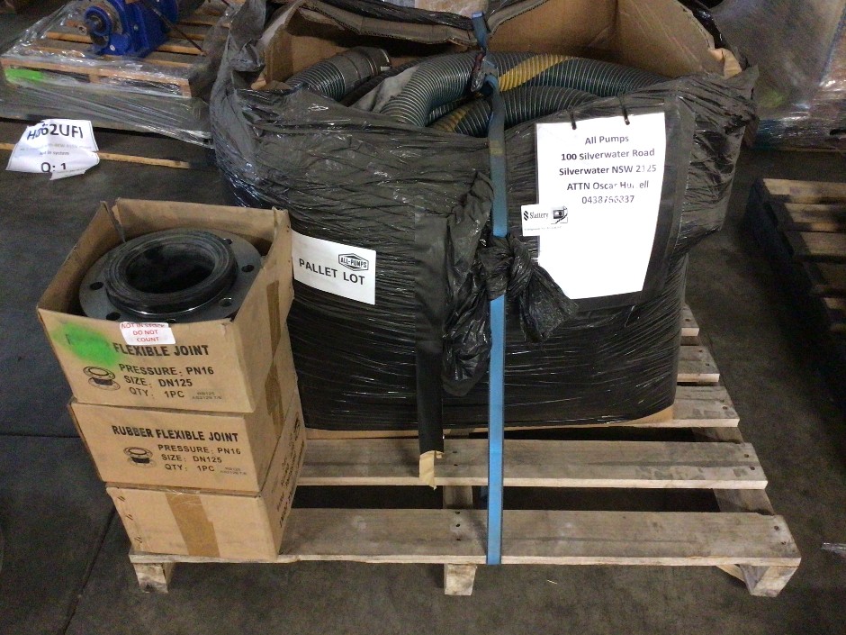 Pallet of Hoses and Flexible Joints DN125