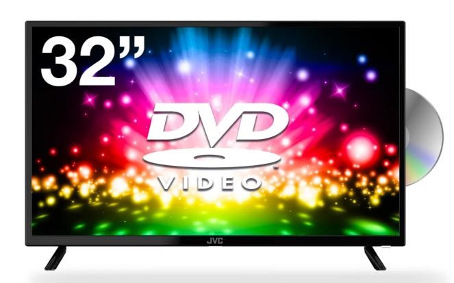 JVC Tv 32 Inch HD Built In DVD Player NB: no remote & stand, damaged box