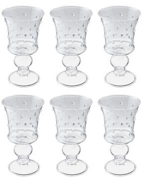 Abigails La Boheme 3-Ounce Clear with Small Liqueur Glass with Dots 6pcs