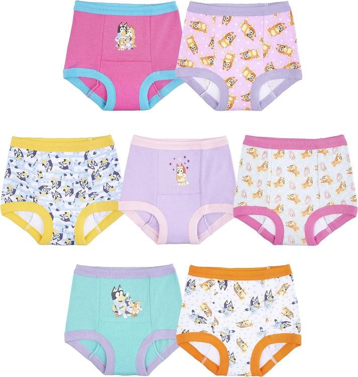 Bluey Unisex Baby Amazon Exclusive 7-Pack Potty Training Pants with Sticker