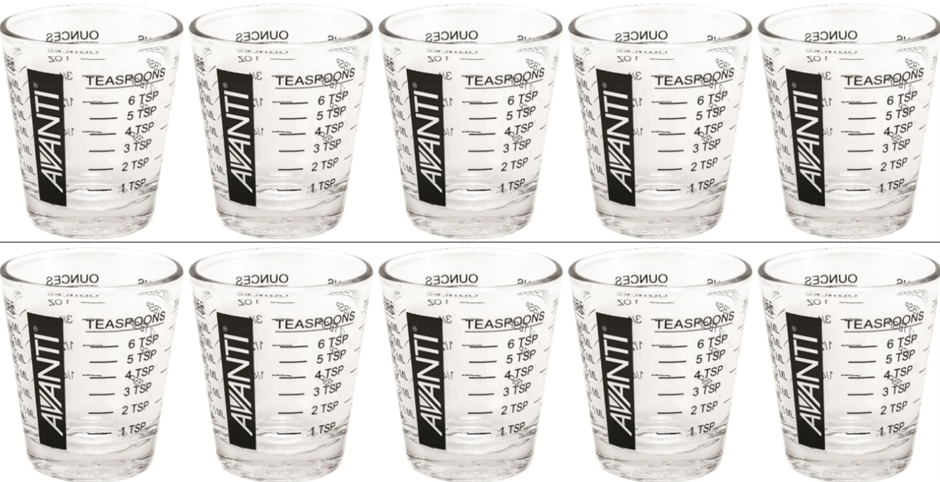 Avanti Mini Multi Measuring Glass, 30 ml Capacity - 12698, Clear Pack of 10