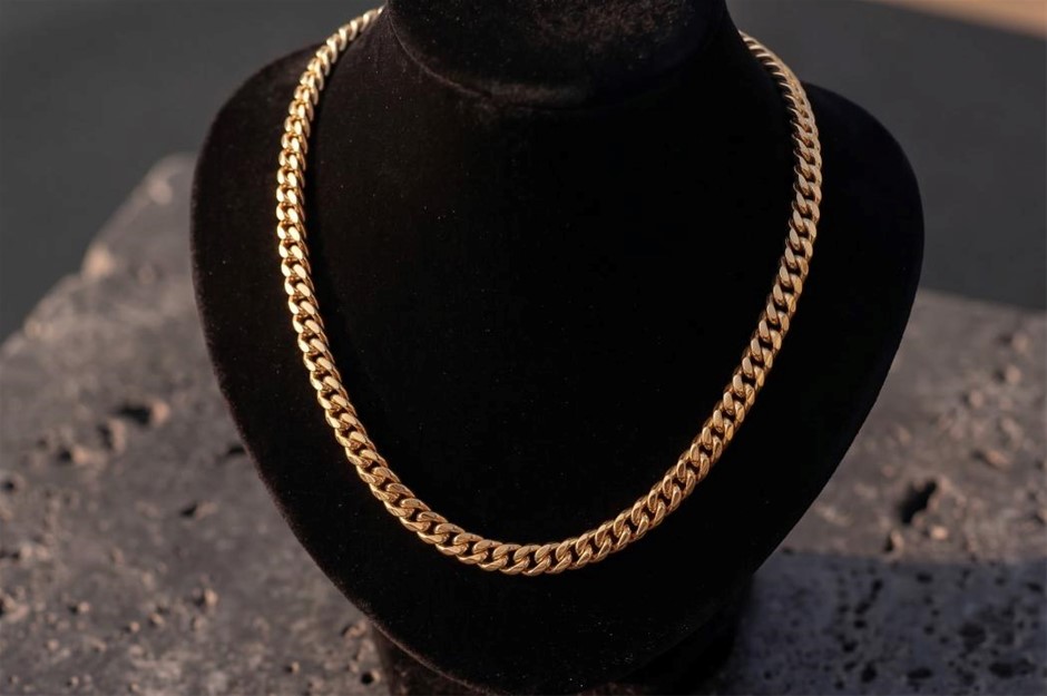 18k/ITALY Yellow Gold Bonded chain -(stamped 18K/ITALY)-Bonus Gift