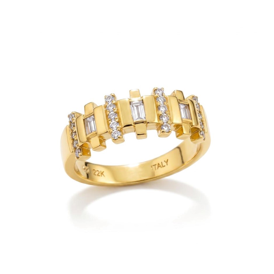 22K/Italy Gold Bonded Ring(stamped 22K/Italy)Warranty Quality-9US
