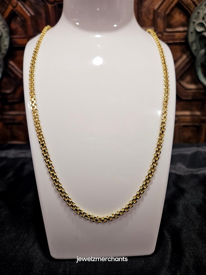 18k Italy Stamped Yellow Gold BondedChain-Quality Guarantee-60cm-Bonus Gift
