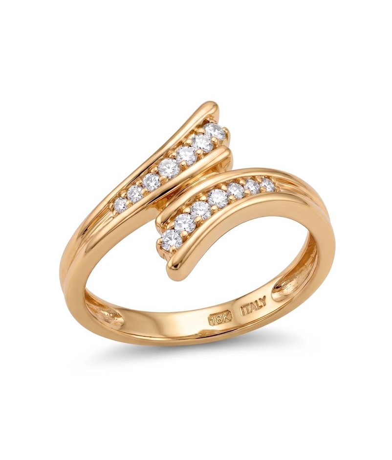 18K/ITALY Yellow Gold BondedRing -Quality Guarantee-10 US-Bonus Gift