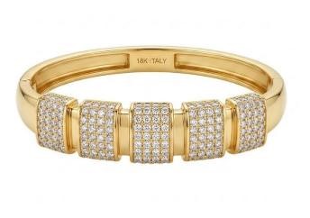 18KGF/ITALY Yellow Gold Bonded bangle -(stamped 18KGF/ITALY)-Bonus Gift