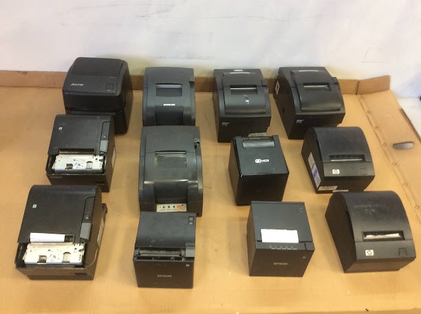Epson/HP/NCR/BIXOLON Mixed Brand and Model Label Printer (Lot of 12)