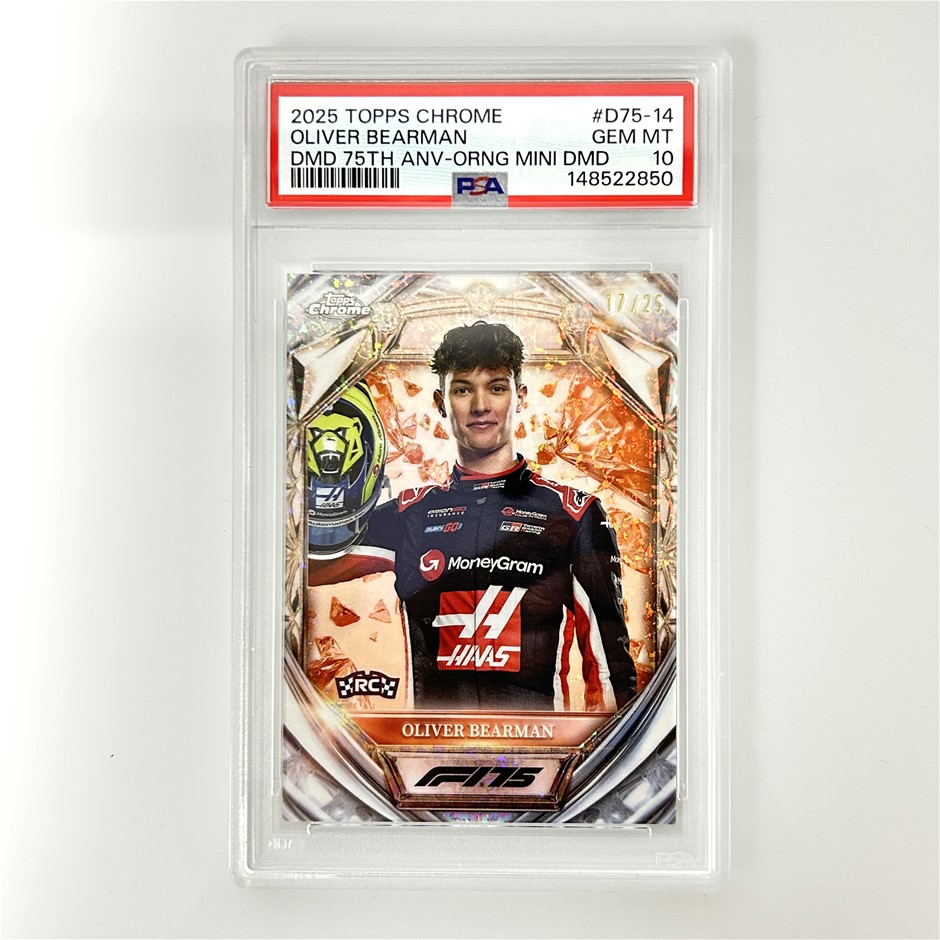 2025 Topps Chrome Formula 1 Oliver Bearman Rookie Card