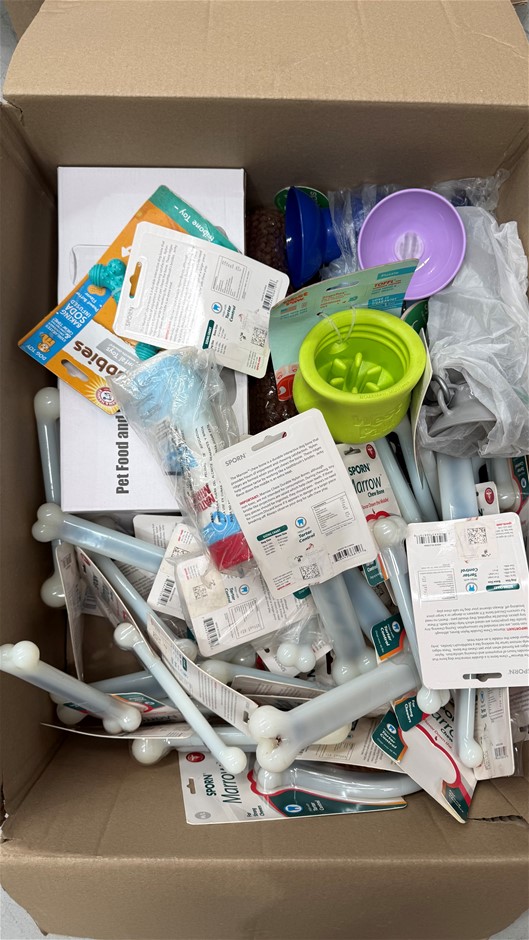 Assorted Box of Pet Items. NB: Items may not be in original packaging and m