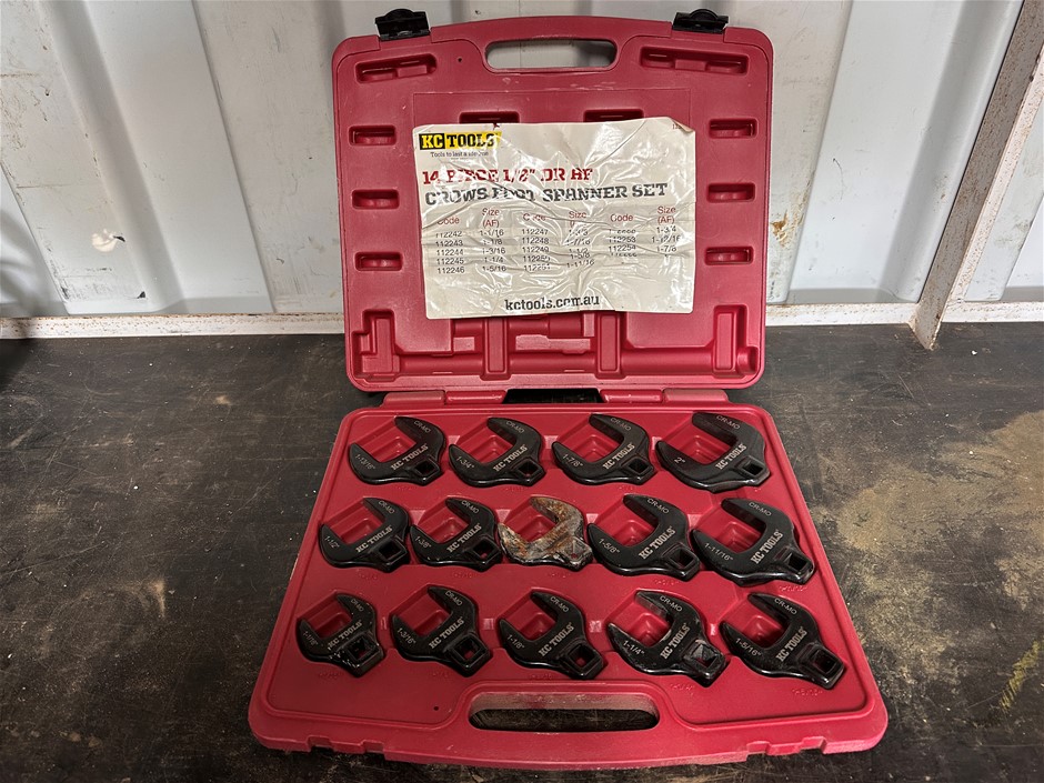 14 Piece Crows Foot Spanner Set 1/2" Drive