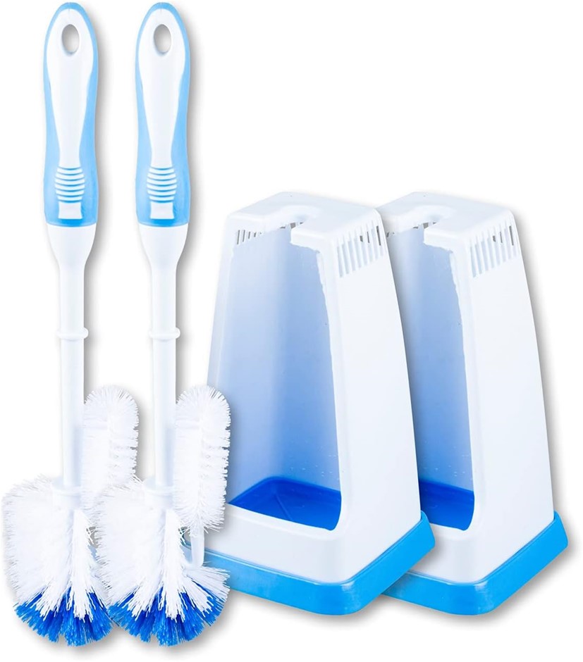 XTRA KLEEN Deluxe Toilet Brush and Holder Set (Pack of 2).