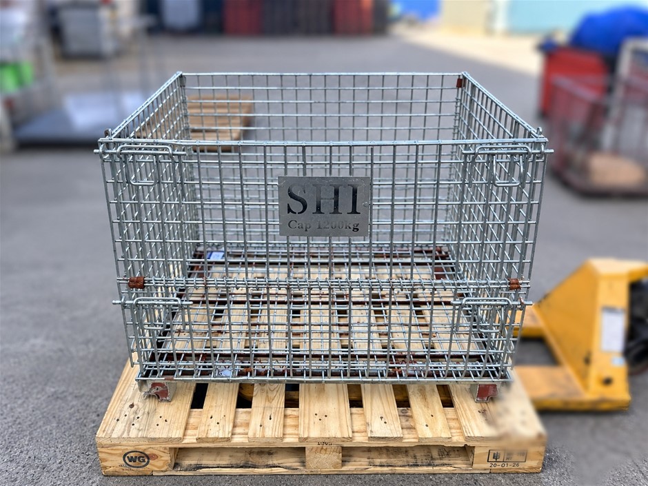 Steel Wire Mesh Pallet Cage / Stillage – 1000 x 800 x 850mm
