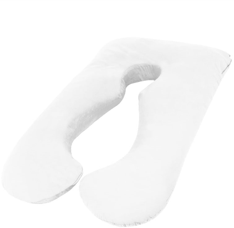 2 x LUXOR Premium Pregnancy Pillow, 140cm x 80cm, Whiite. NB: Minor use and