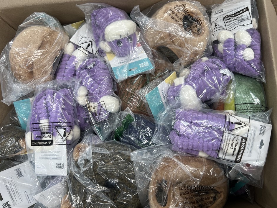 25 x Assorted Pet Plush Toys. NB: Photo as is. Some Not in Original Packagi