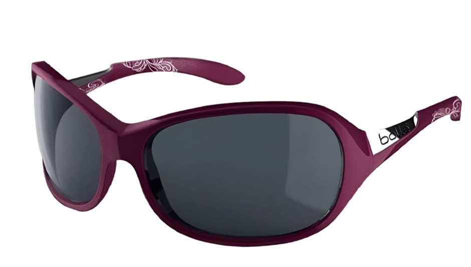 BOLLE Grace 11648 SA Polarized Sunglasses, Shiny Plum/White, Grey Lens. RRP