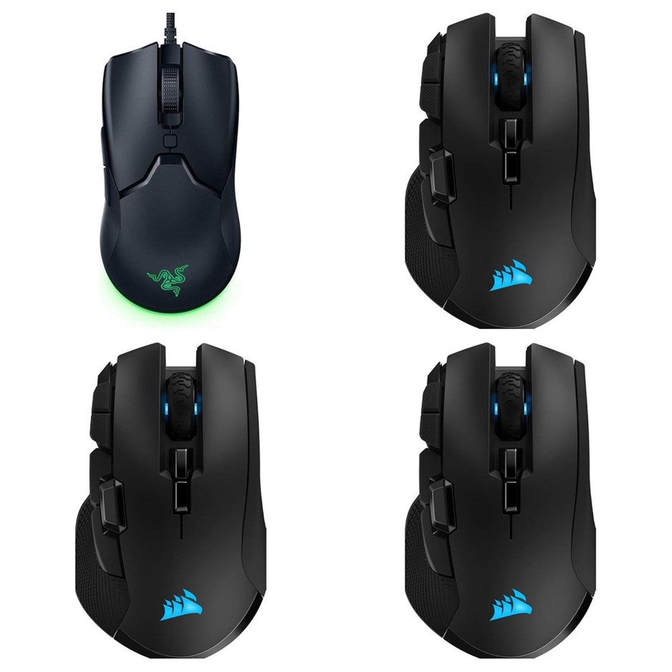 4 x Gaming Mice. RRP -$500. 3 x CORSAIR Ironclaw Wireless RGB Gaming Mouse.