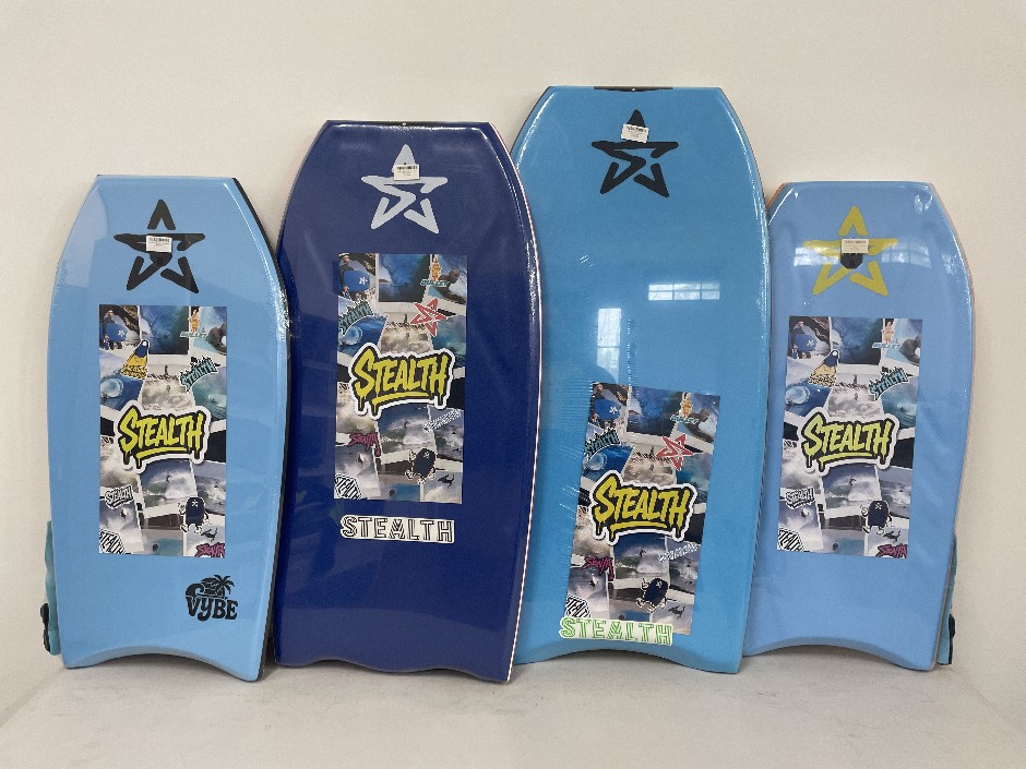 <p>4x Stealth Boogie Boards</p>