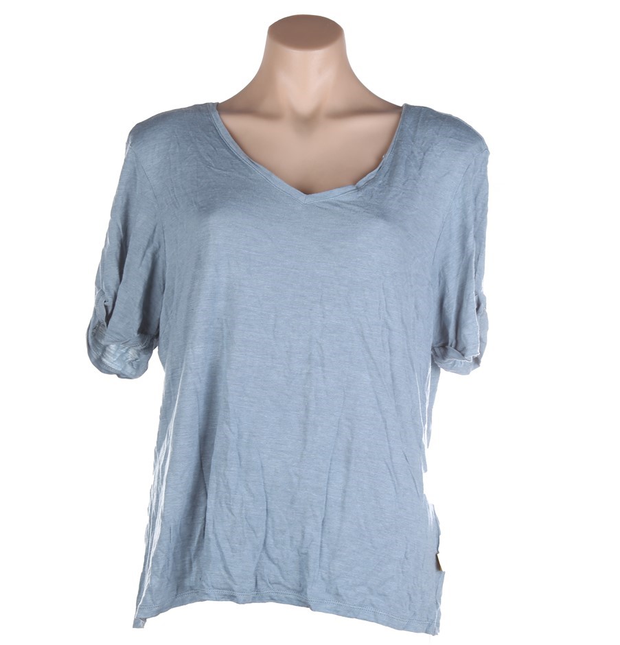 2 x BETTINA LIANO Women's Tencel Tees, Size S, 100% Lyocell, Teal Wash. Bu