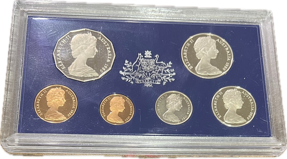 1980 Australia Six Coin Queen Elizabeth Proof Set