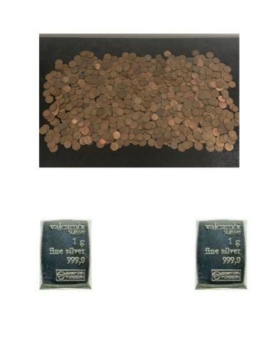 Kilo of Australia Pre Decimal Pennies & half pennies plus 1 gram silver