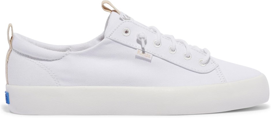 KEDS Women's Kickback Canvas Shoes, US8/EU39, White, WF66041.