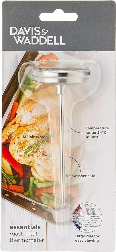 2 x DAVIS & WADDELL Essentials Stainless Steel Roast Meat Kitchen Cooking T