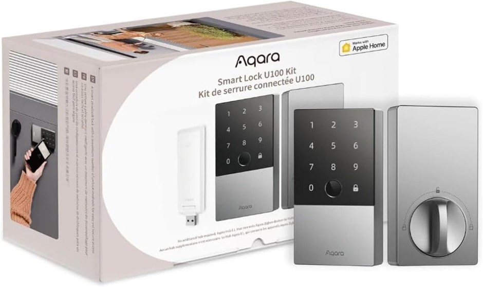 APARA Smart Lock U100 with E1 Hub Kit (Silver).  Buyers Note - Discount Fre