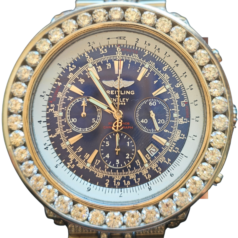 BREITLING FOR BENTLEY MOTORS CHRONOGRAPH CUSTOM DIAMOND SET 50MM BEZEL WXO