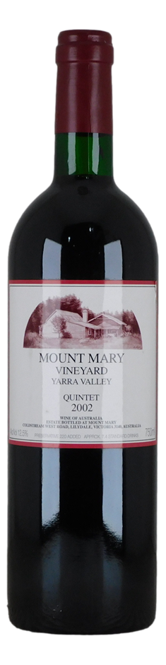 Mount Mary Vineyard Quintet 2002 (1x 750mL), Yarra Valley.