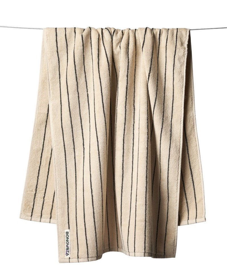 Naram Bath Towel - Creme & Ink | 70x140cm
