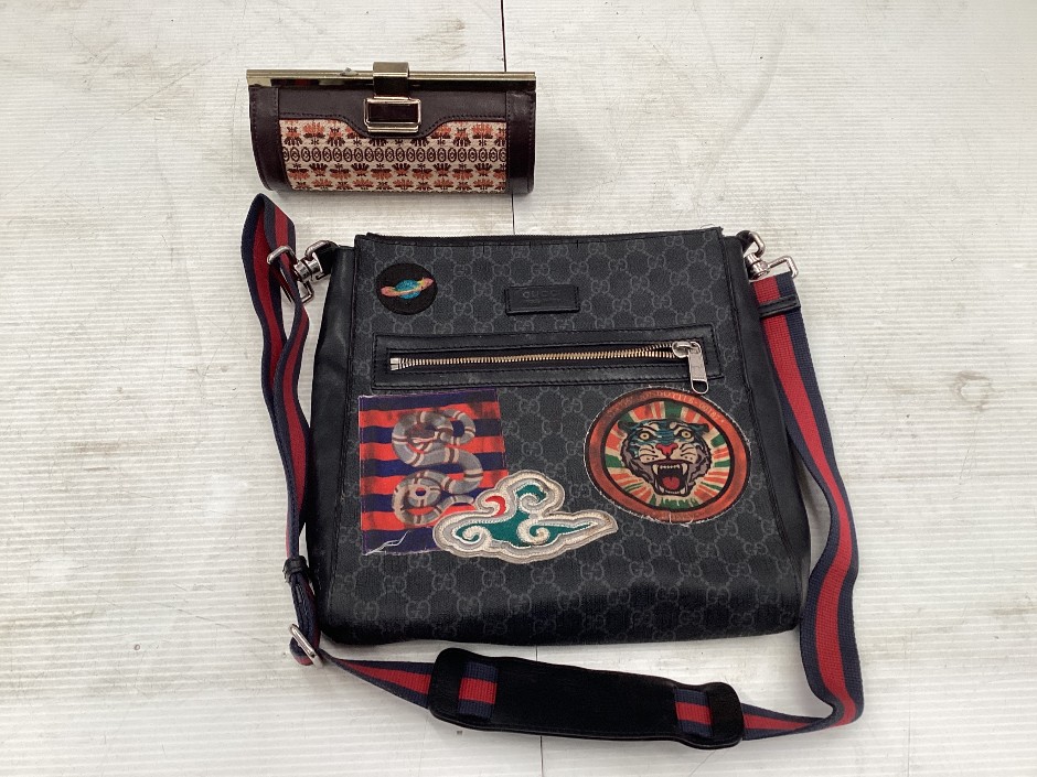 Clutch Handbag and Gucci Satchel