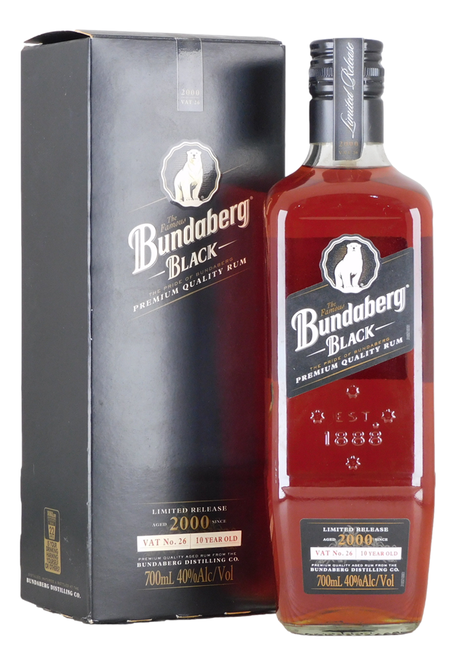 Bundaberg Rum Black Vat No.26 Aged 2000 Limited Release (1x 700mL), QLD