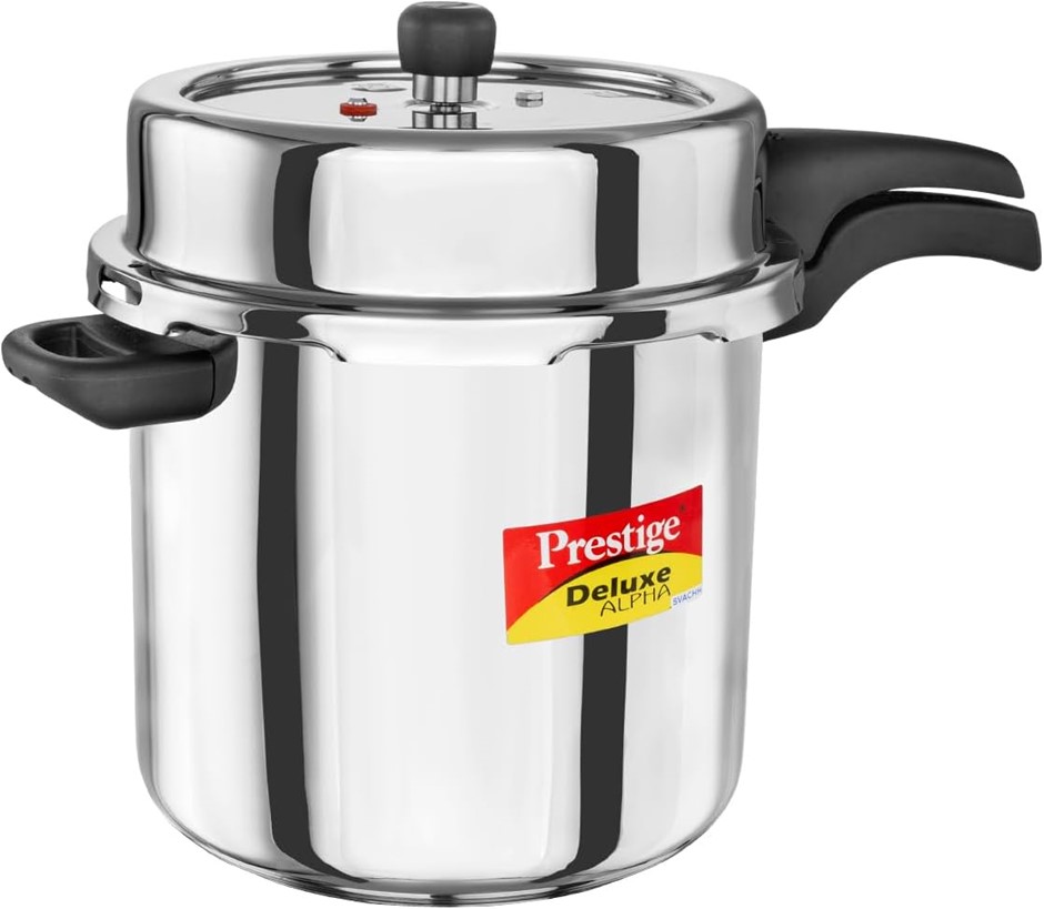 PRESTIGE PRASV10 Pressure Cooker, 10 Liter, SILVER