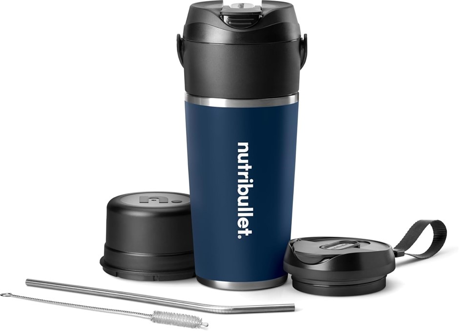 NUTRIBULLET Flip, USB-C Rechargeable Portable Blender, Insulated Stainless