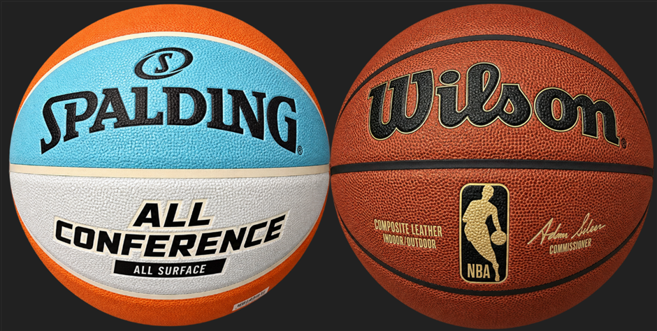 2pcs Basketball Bundle – Spalding All Conference & Wilson NBA Indoor/Outdoo