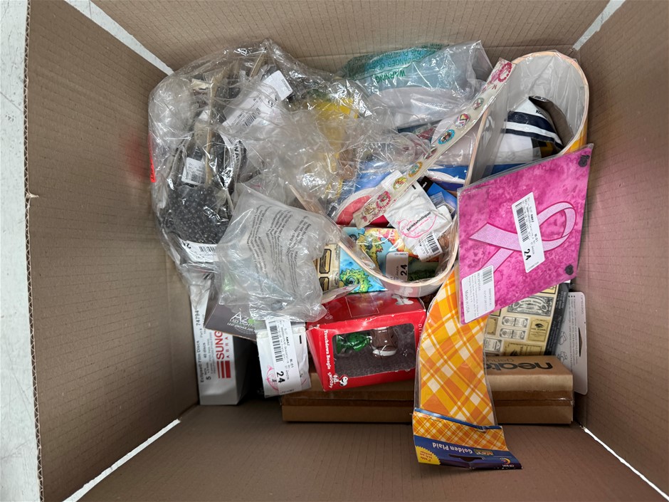 Assorted Box of Homeware Items incl: Decorations, Stickers, Abrasives and m