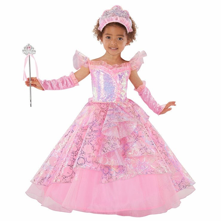 TEETOT Child Costume, Size 5-6, Pink Bubble Princess. NB: missing crown acc