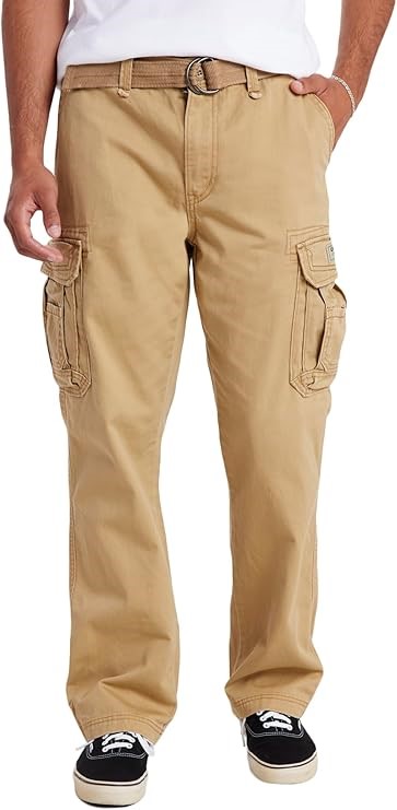 UNIONBAY Men's Survivor IV Relaxed Cargo Pant, Size 48x32, 100% Cotton, Rye