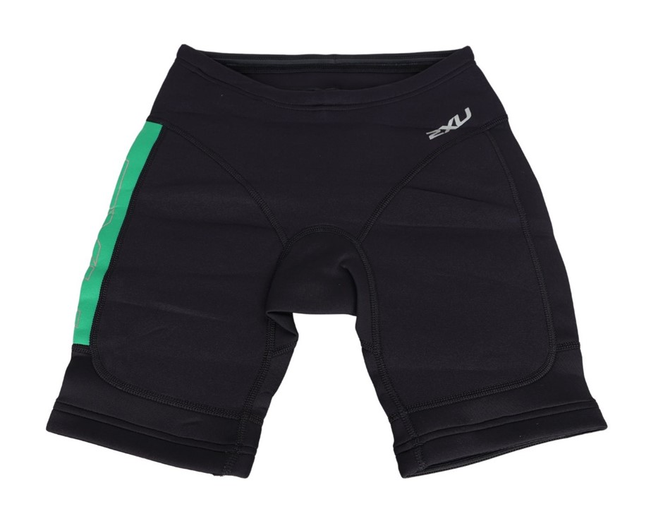 3 x 2XU Youth Girls High Performance Power Short, Size XL, Black/Green. Bu