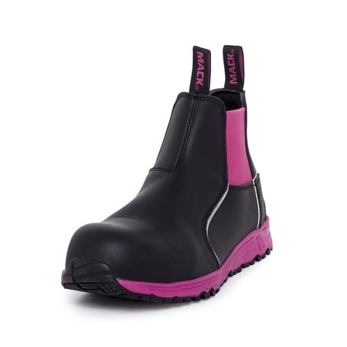 MACK Fuel Womens Slip-On Safety Boots, Size US 9.5 / UK 7.5 / EU 41.5, Blac
