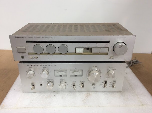Sharp SM-1515H&Kenwood KA-50 Stereo Integrated Amplifier (Lot of 2)