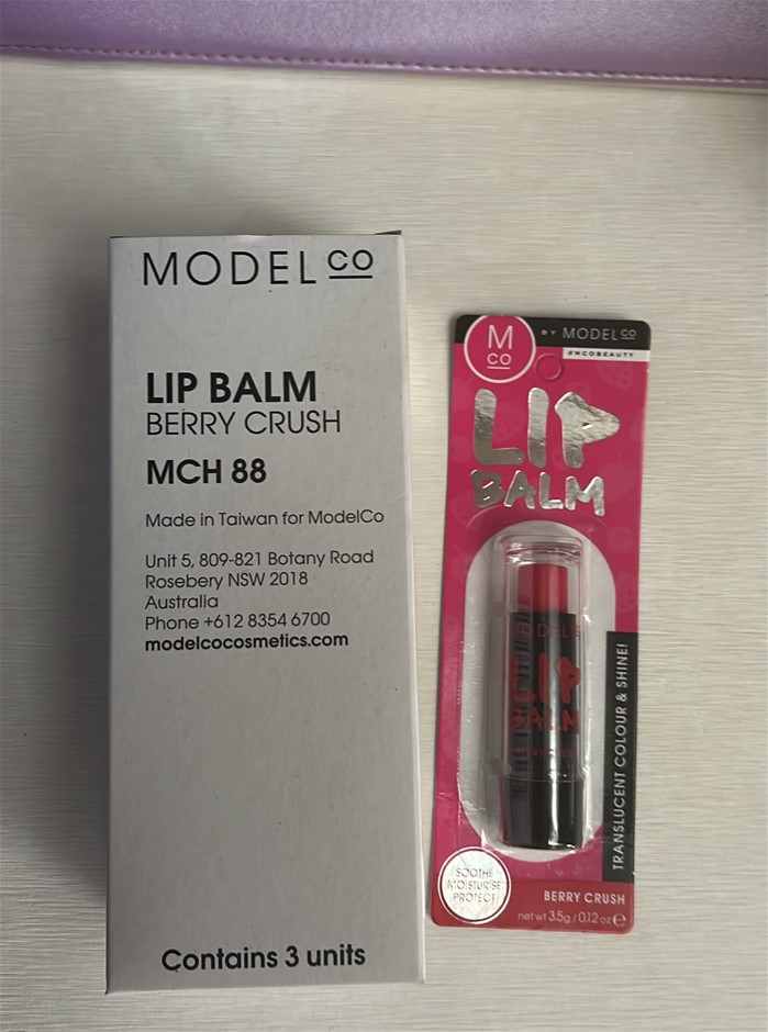 3x MODELCO Lip Balm (Berry Crush (MCH88))