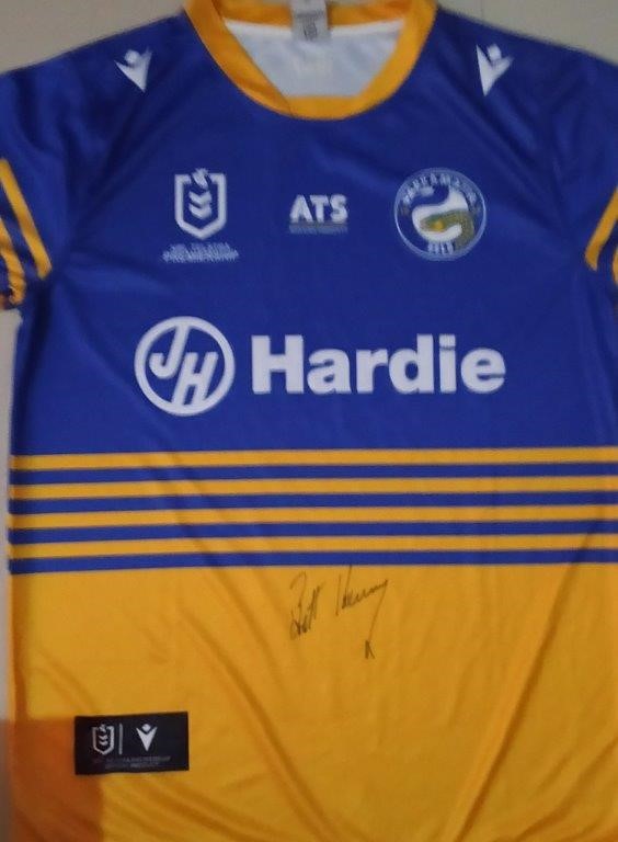 BRETT KENNY SIGNED PARRAMATTA EELS JERSEY