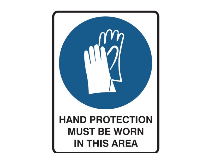 19 x SUPER SAFETY Hand Protection Must Be Worn In This Area Sign, 300mm x 4