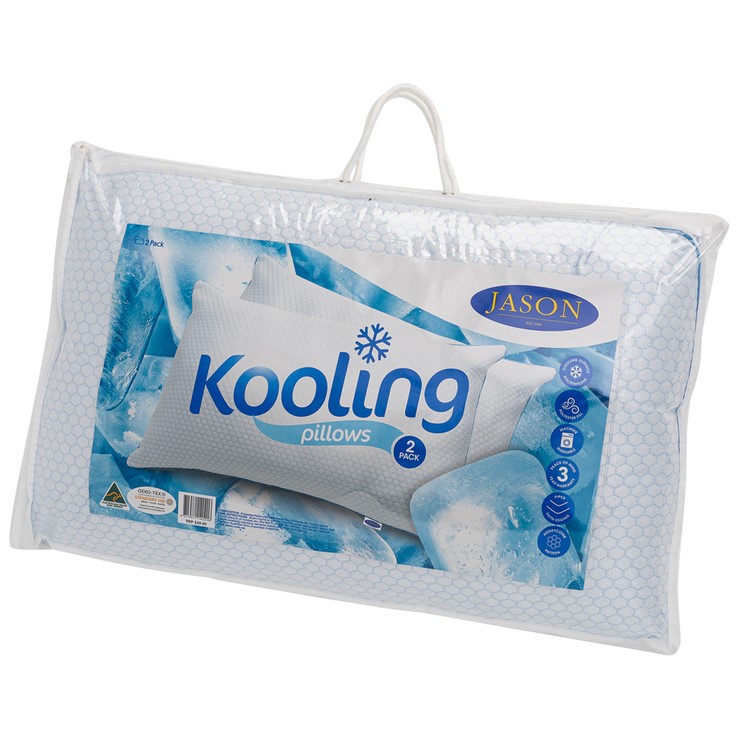 JASON Kooling Memory Foam Pillow, Pack of 2pc Pillows.