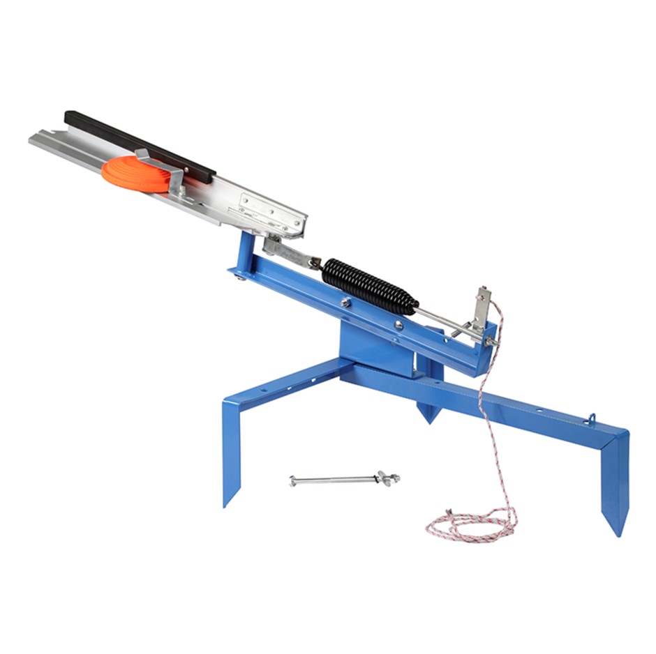 PRIMAX Manual Clay Target Thrower. (Blue) NB: Missing clay target clip.