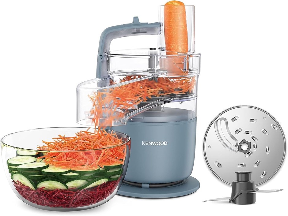 KENWOOD MultiPro Go Food Processor, 650 Watts, Grey, FDP22.130GY.