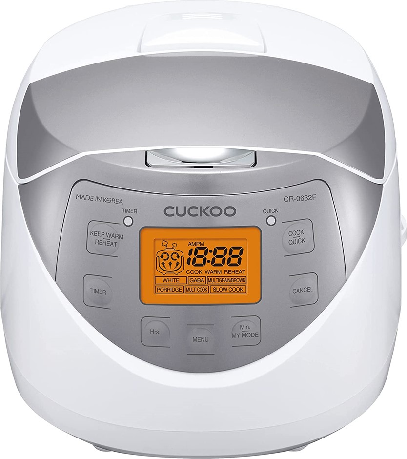 CUCKOO 6 Cup Micom Rice Cooker, Nonstick Inner Pot, 580W, 9 Menu Options, W